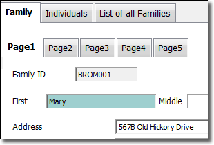 ORS Families Tab