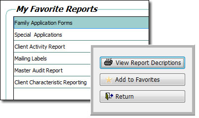 Favorites screenshot